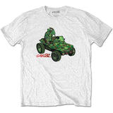 Gorillaz Green Jeep Official White T-Shirt