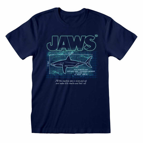 Jaws No Swimming Shark Info Official T-Shirt