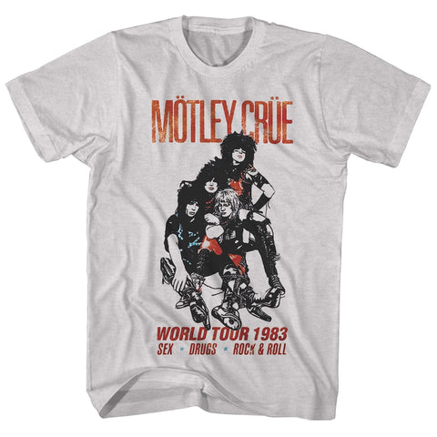Motley Crue Sex Drugs 1983 World Tour Official T-Shirt