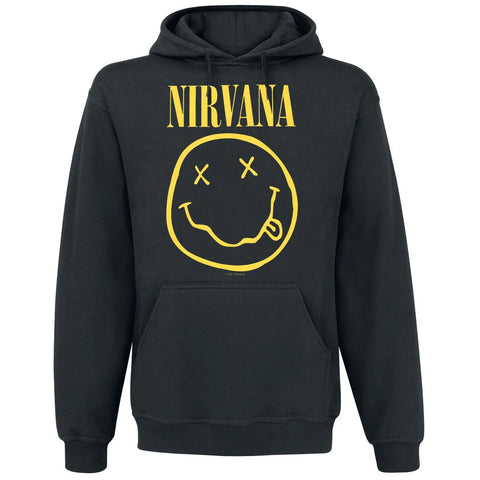 Nirvana Happy Face Band Official Hooded Sweatshirt