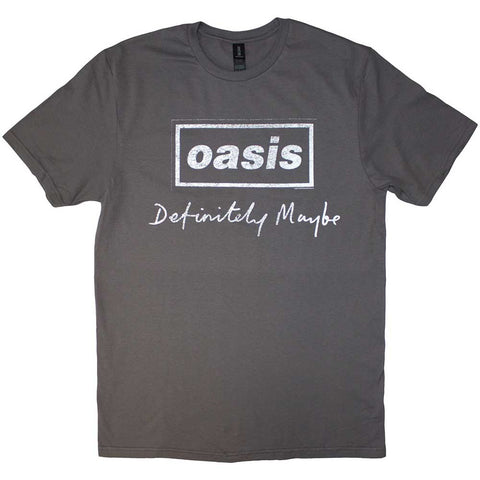 Oasis Definitely Maybe Official Charcoal T-Shirt