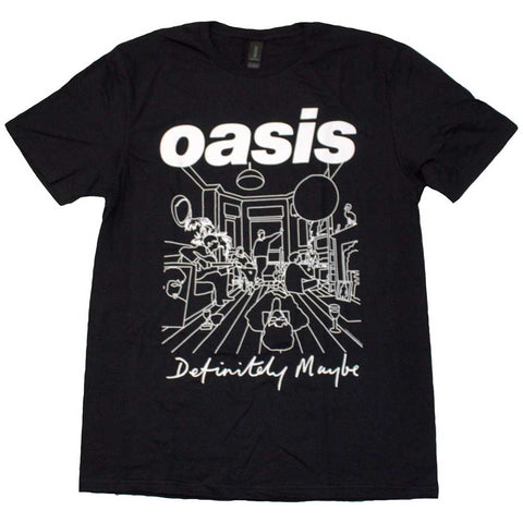 Oasis Definitely Maybe Drawing Official Black T-Shirt