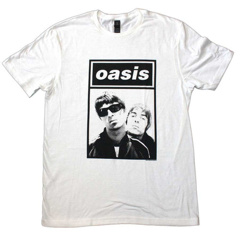 Oasis Noel & Liam Boxed Official White T-Shirt