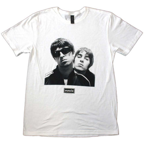 Oasis Noel & Liam Photo Official White T-Shirt