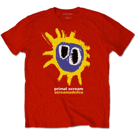 Primal Scream Screamadelica Official Red T-Shirt