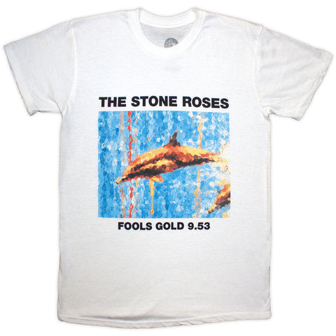 The Stone Roses Fools Gold Official White T-Shirt
