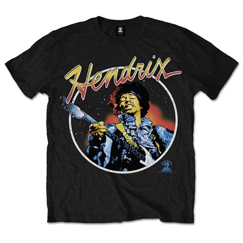 Jimi Hendrix Script Circle Official T-Shirt
