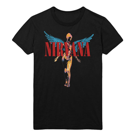Nirvana T-Shirt Ufficiale Unisex Con Logo Heart Band - Bianca, Cotone Morbido - Taglie S-XXL