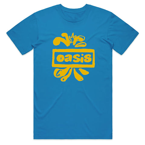 Oasis Drawn Logo Official Blue T-Shirt