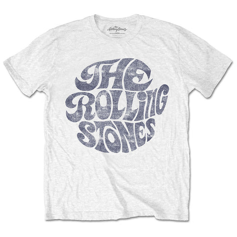 Rolling Stones Retro 70s Logo Official White T-Shirt